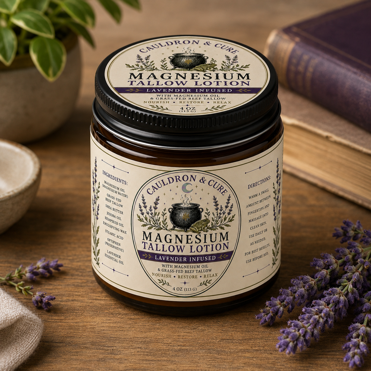 Magnesium Tallow Lotion~ 4 Ounces