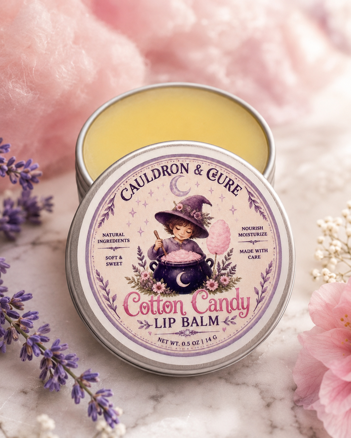 Cotton Candy Lip Balm ~0.5 Ounces