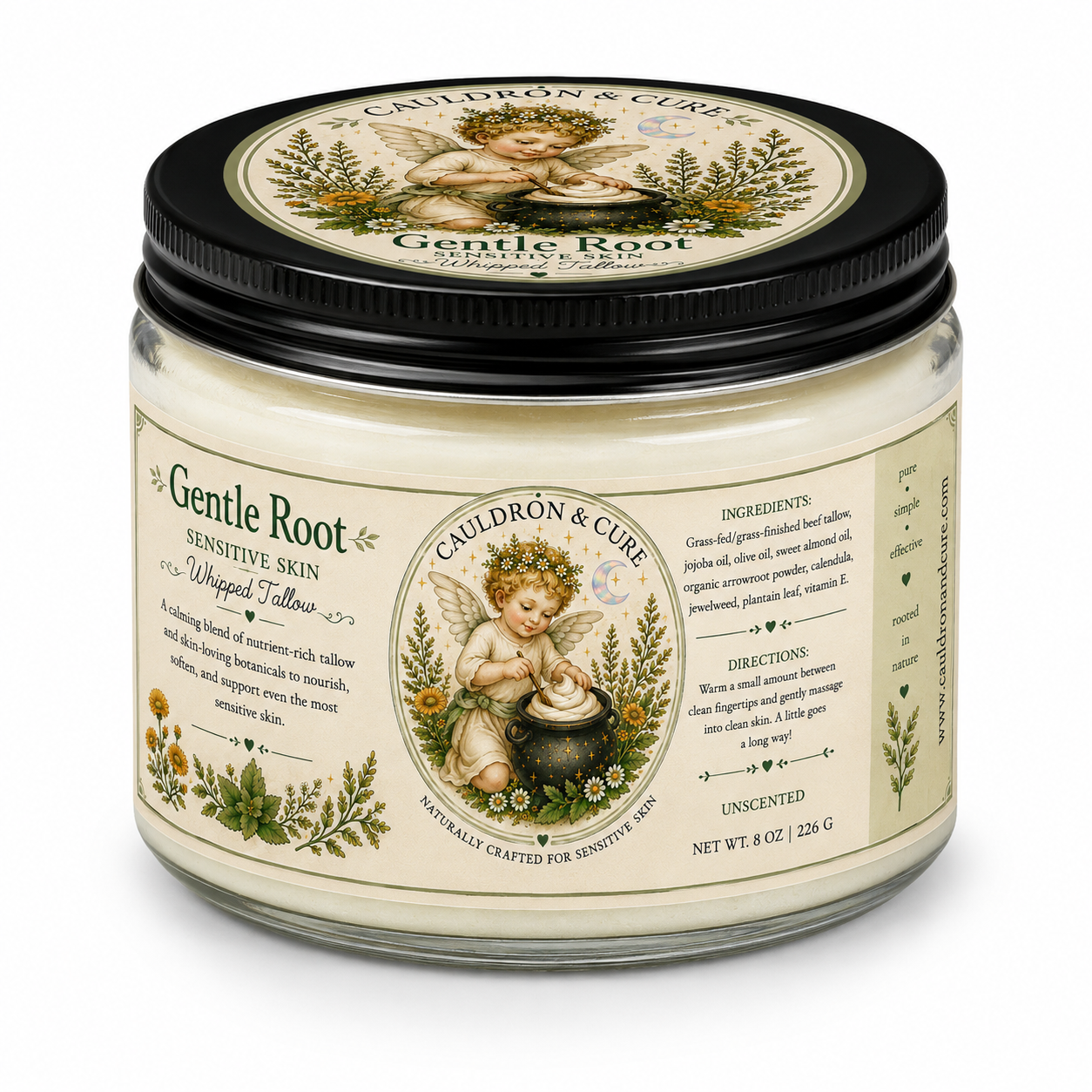 Gentle Root Whipped Tallow for Sensitive Skin